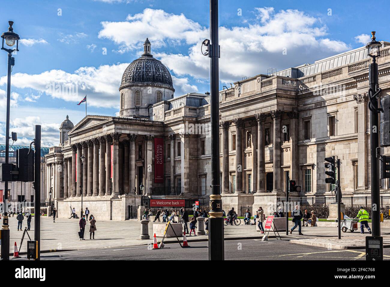 The National Gallery, Central London WC2, Inghilterra, Regno Unito. Foto Stock