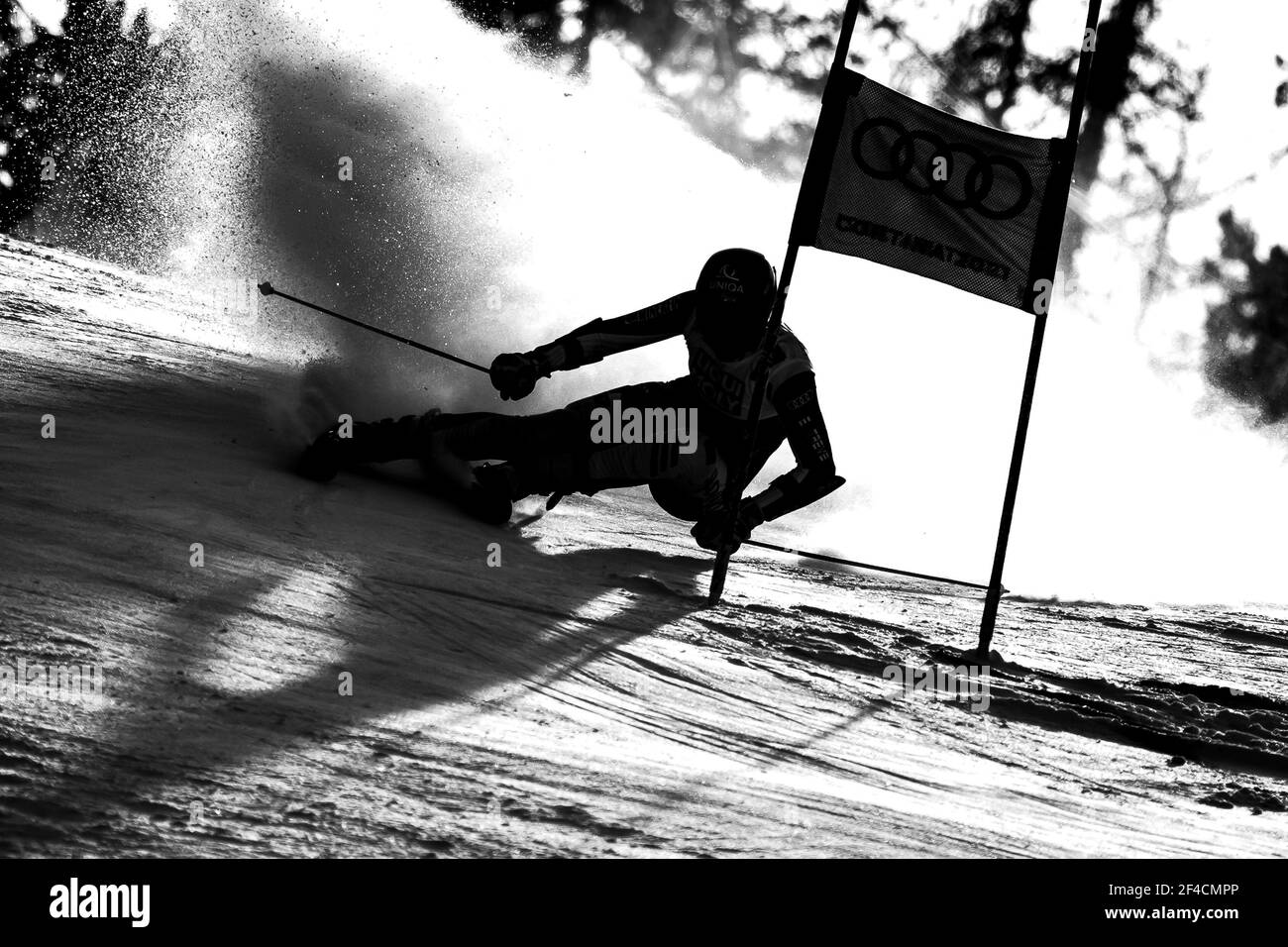 Cortina d'Ampezzo, Italia 18 febbraio 2021: VLHOVA Petra della Slovacchia in gara ai CAMPIONATI MONDIALI DI SCI ALPINO TELEPASS FIS 2021 Giant Sl Donna Foto Stock