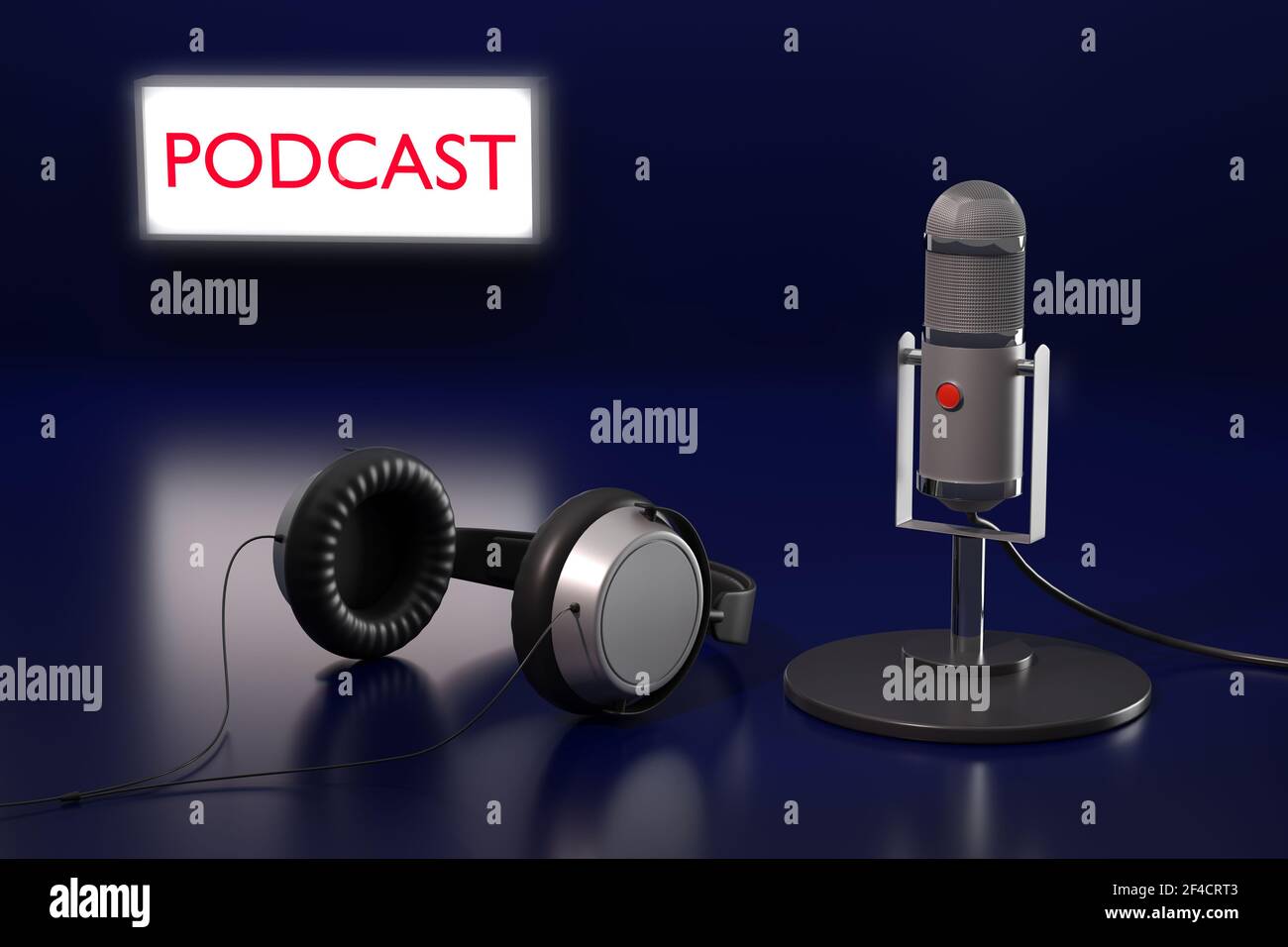 Sfondo Podcast. Smartphone Portatile Con Cuffie Audio Per Applicazioni  Podcast. Voce Audio Con Radio Fotografia Stock - Immagine di radio, aria:  232447958