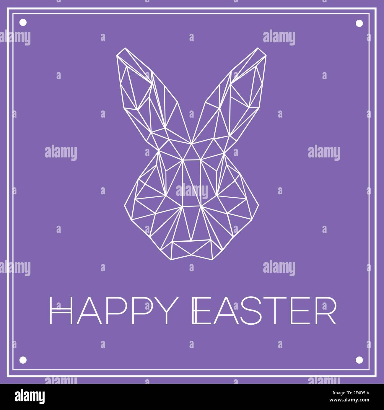 Geometric Modern Easter Bunny Design Template Vector Illustrazione Vettoriale