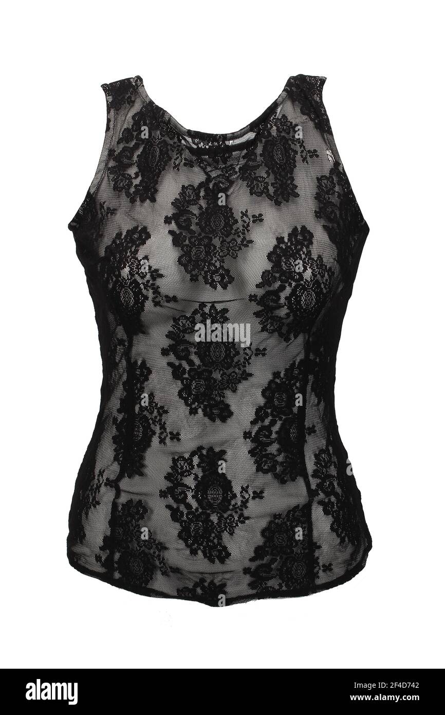 Abito senza maniche su sfondo bianco Foto Stock