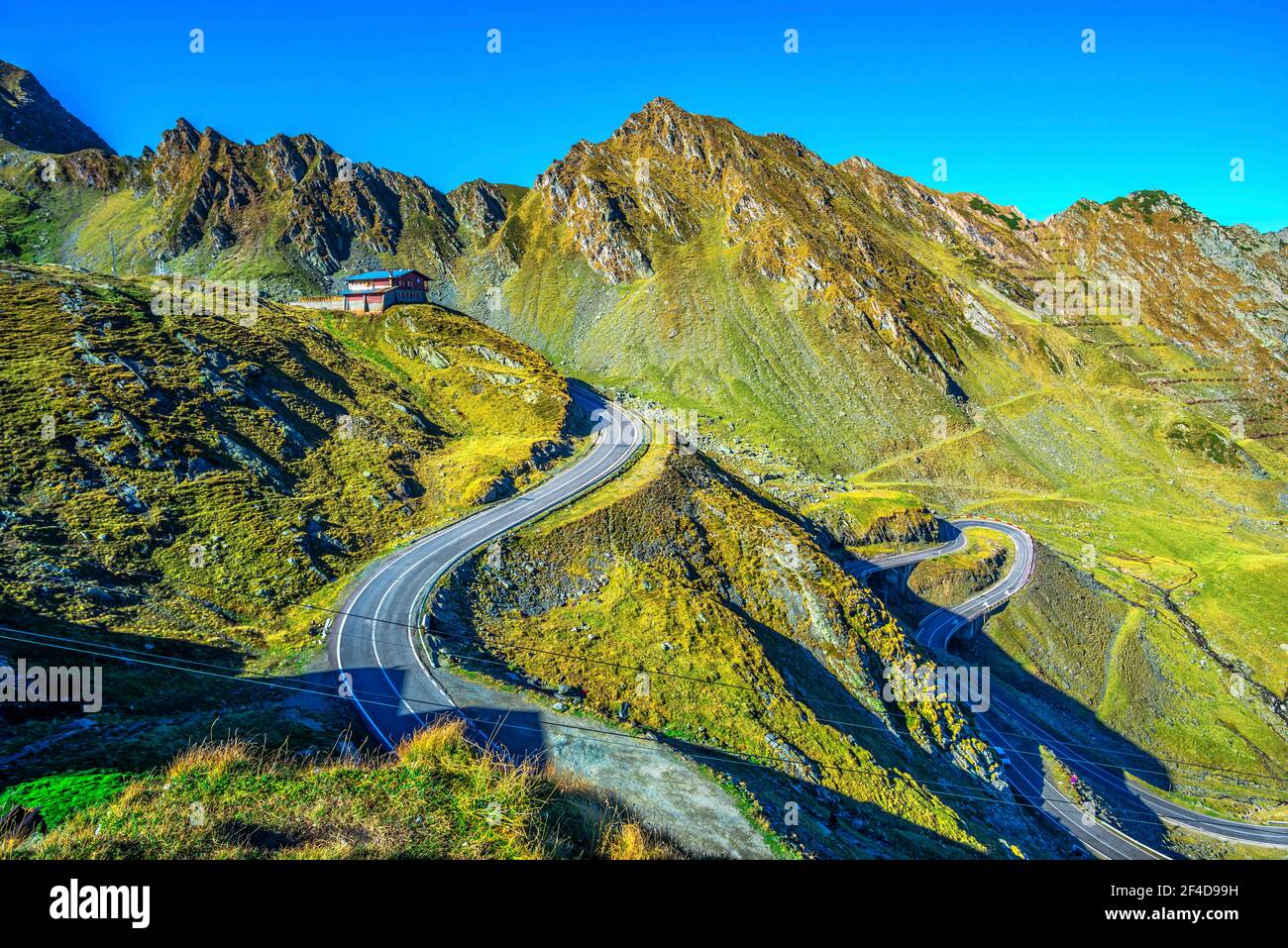 Paesaggio sulla strada Transfagarasan Foto Stock