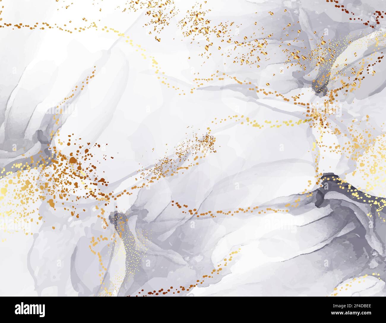 Disegno astratto acquerello. Pittura vettoriale di watercolor di tessitura del marmo. Carta digitale con lamina d'oro in granito deign Illustrazione Vettoriale