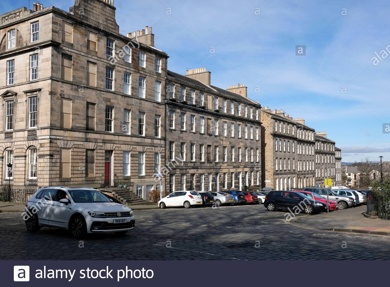 Scotland Street, Edinburgh New Town Streets, alloggi di lusso, Edimburgo, Scozia Foto Stock