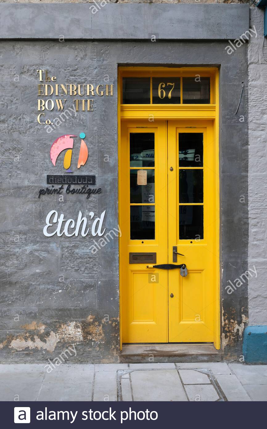 The Edinburgh Bow Tie Co., Rose Street, Edimburgo, Scozia Foto Stock