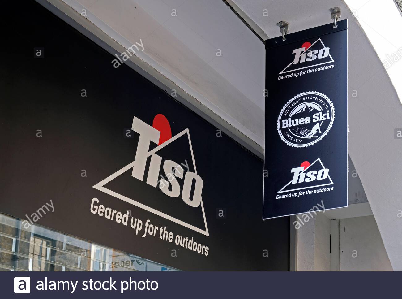 Tiso, negozio di abbigliamento e attrezzature all'aperto, Rose Street, Edimburgo, Scozia Foto Stock