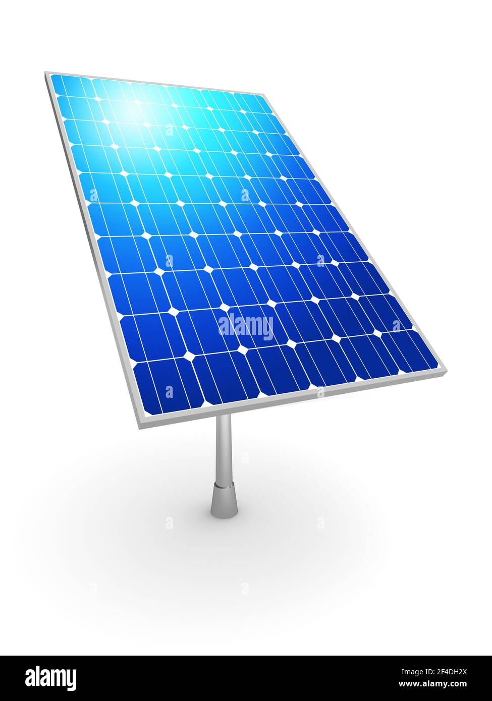 Batteria energia solare energia elettrica pannello. immagine 3d Foto Stock