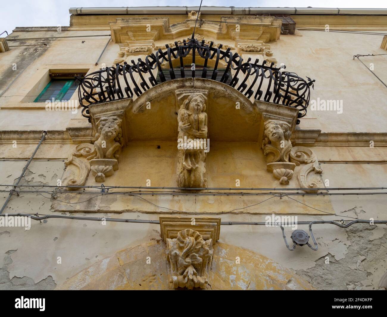 Balconcino barocco, Scicli Foto Stock