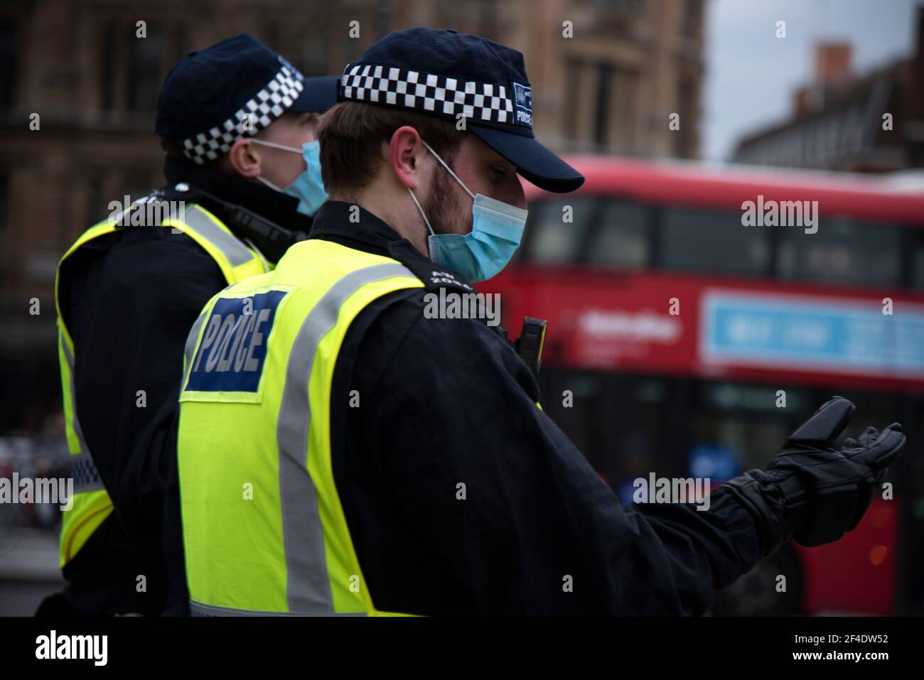 Londra, UK, 20 marzo 2021, Coronavirus Lockdown Restrictions Demonstration Credit: Loredana Sangiuliano/Alamy Live News Foto Stock
