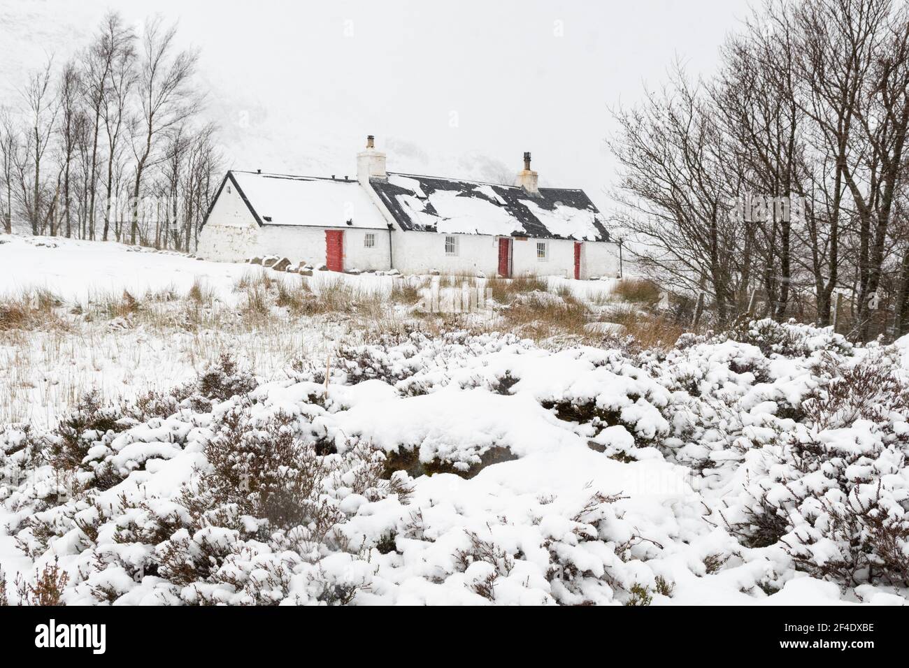 Black Rock Cottage, Glen Coe, Scotland, Regno Unito Foto Stock