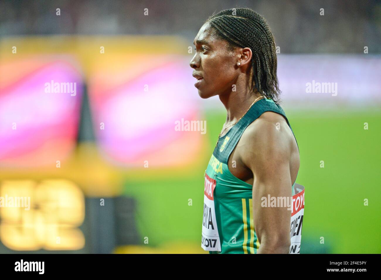 Caster Semenya (Sudafrica). medaglia di bronzo di 1500 metri. IAAF Athletics World Championships, Londra 2017 Foto Stock