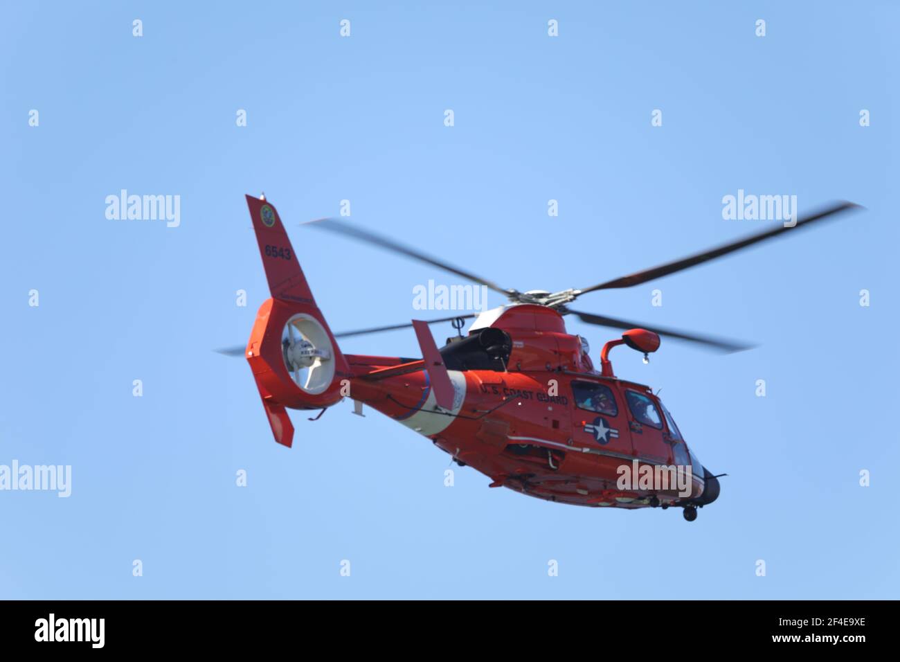 US Coastguard elicottero limantour spiaggia california Foto Stock