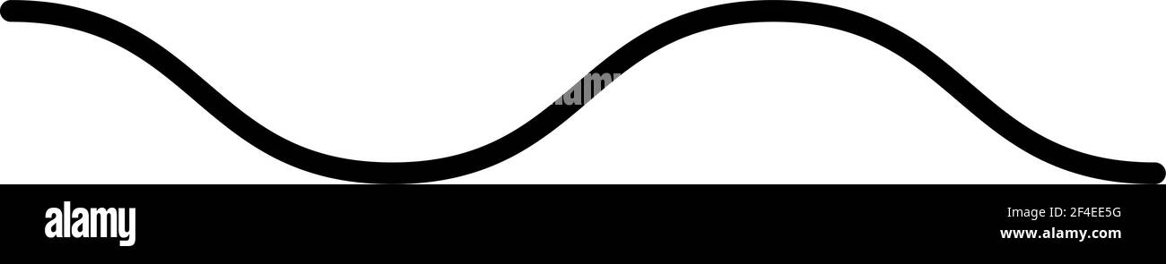 Ondulate, ondulate, linee d'onda. Illustrazione vettoriale a zig-zag con linee incrociate. Linee di distorsione ondulate, scaloppate, billowy – illustrazione vettoriale stock, CLI Illustrazione Vettoriale