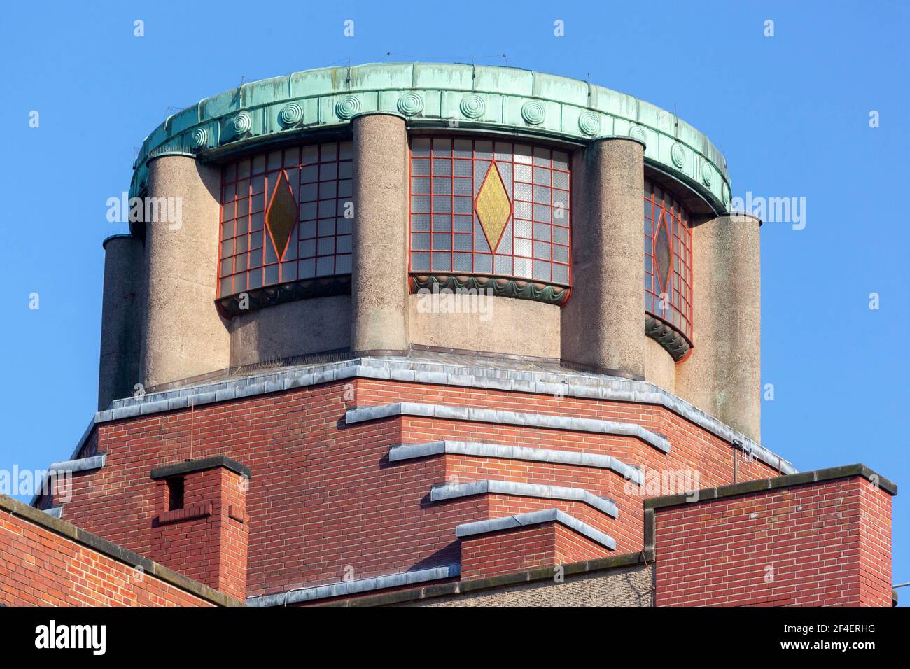 Museo della Boemia Orientale, architettura edile modernista con dettagli Art Nouveau di Jan Kotera, Duomo, Hradec Kralove Repubblica Ceca Foto Stock