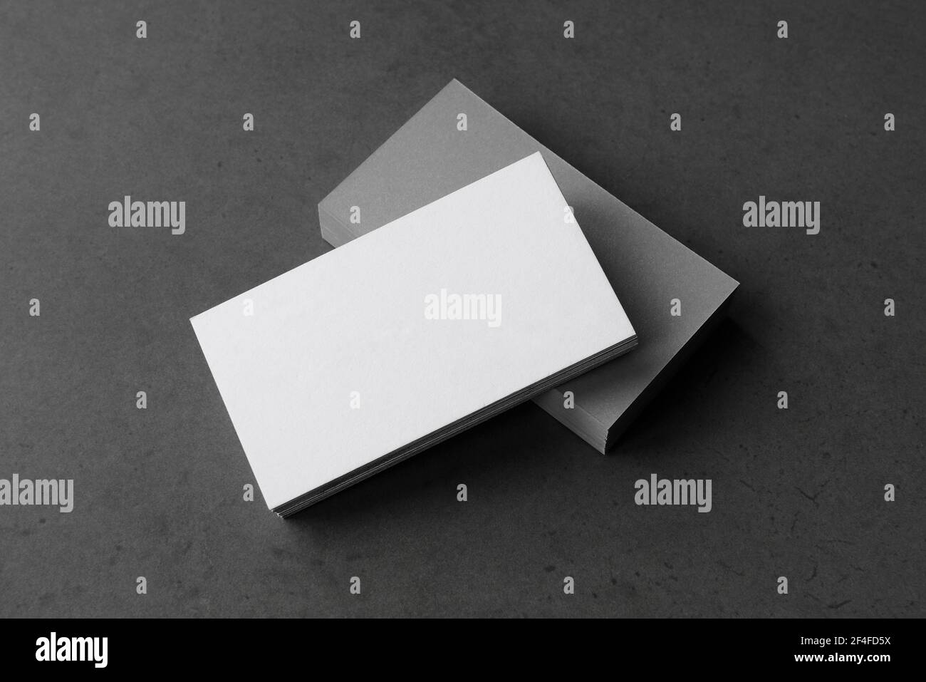 Mockup stack di biglietti da visita. Spazio di copia per il testo. Foto Stock