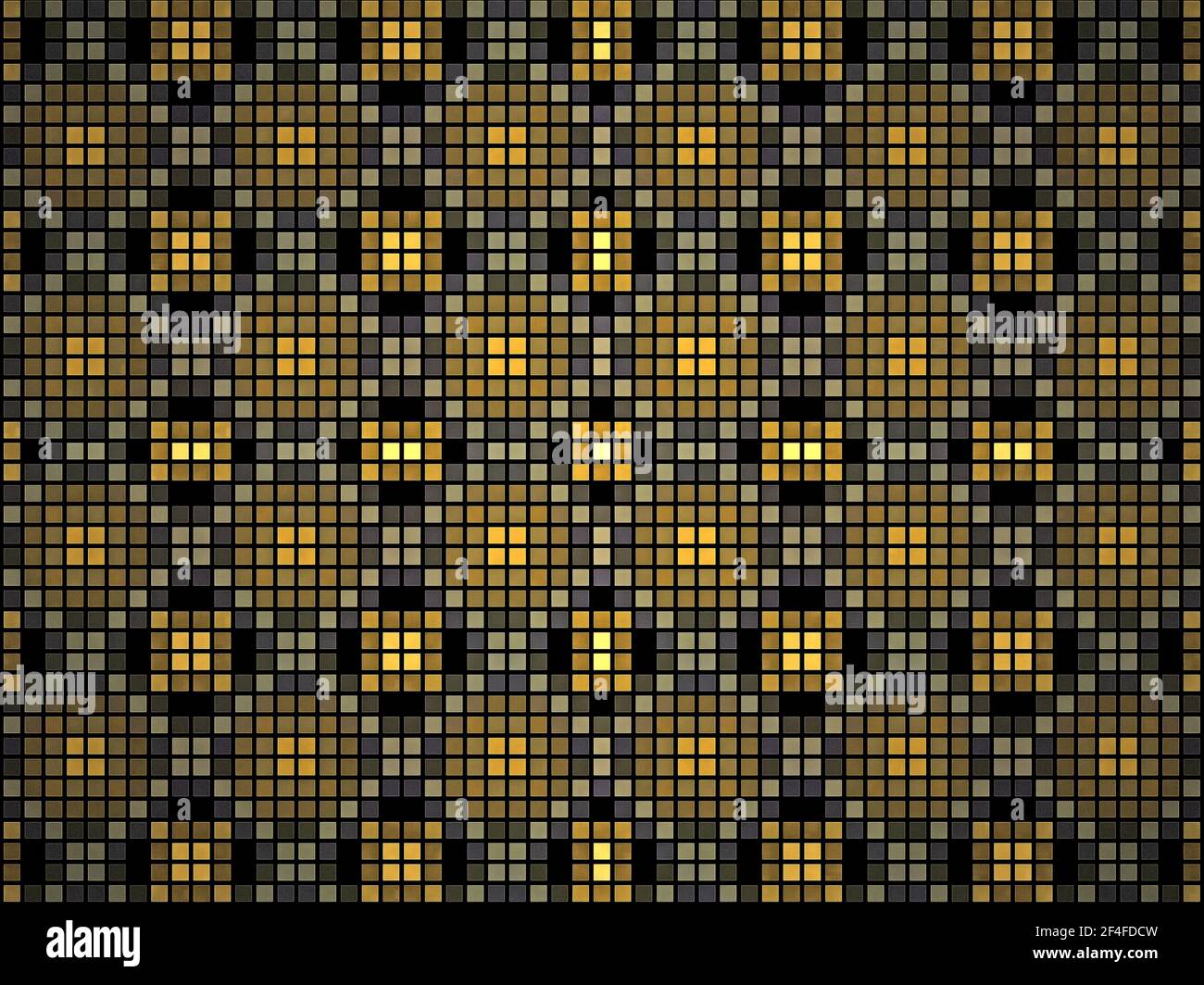 Golden Tiling Diamond Squares modello ripetitivo Foto Stock