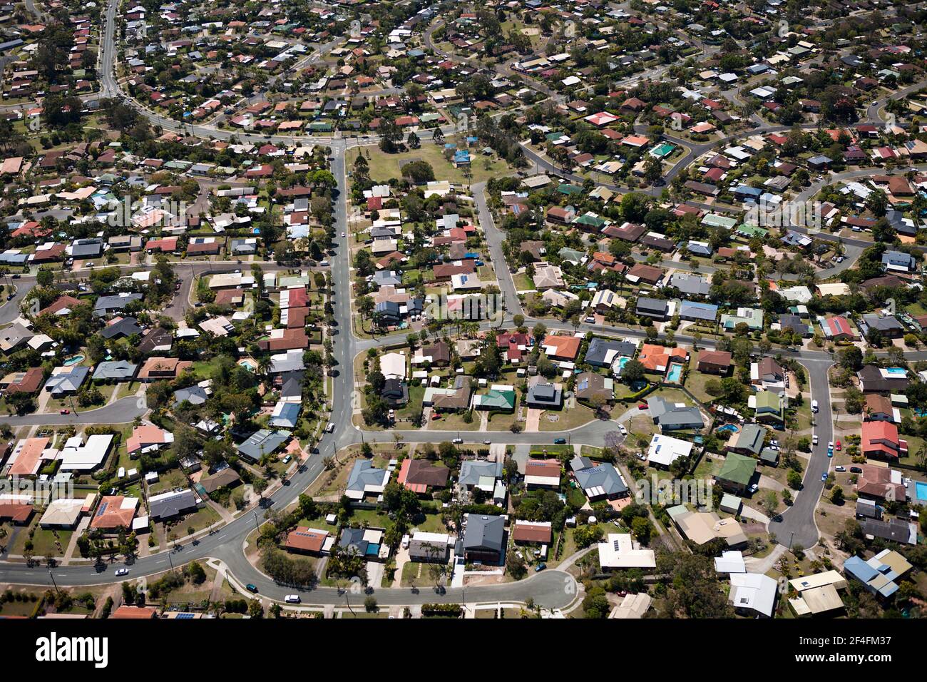 Vista aerea delle Alexandra Hills, Brisbane, Australia Foto Stock