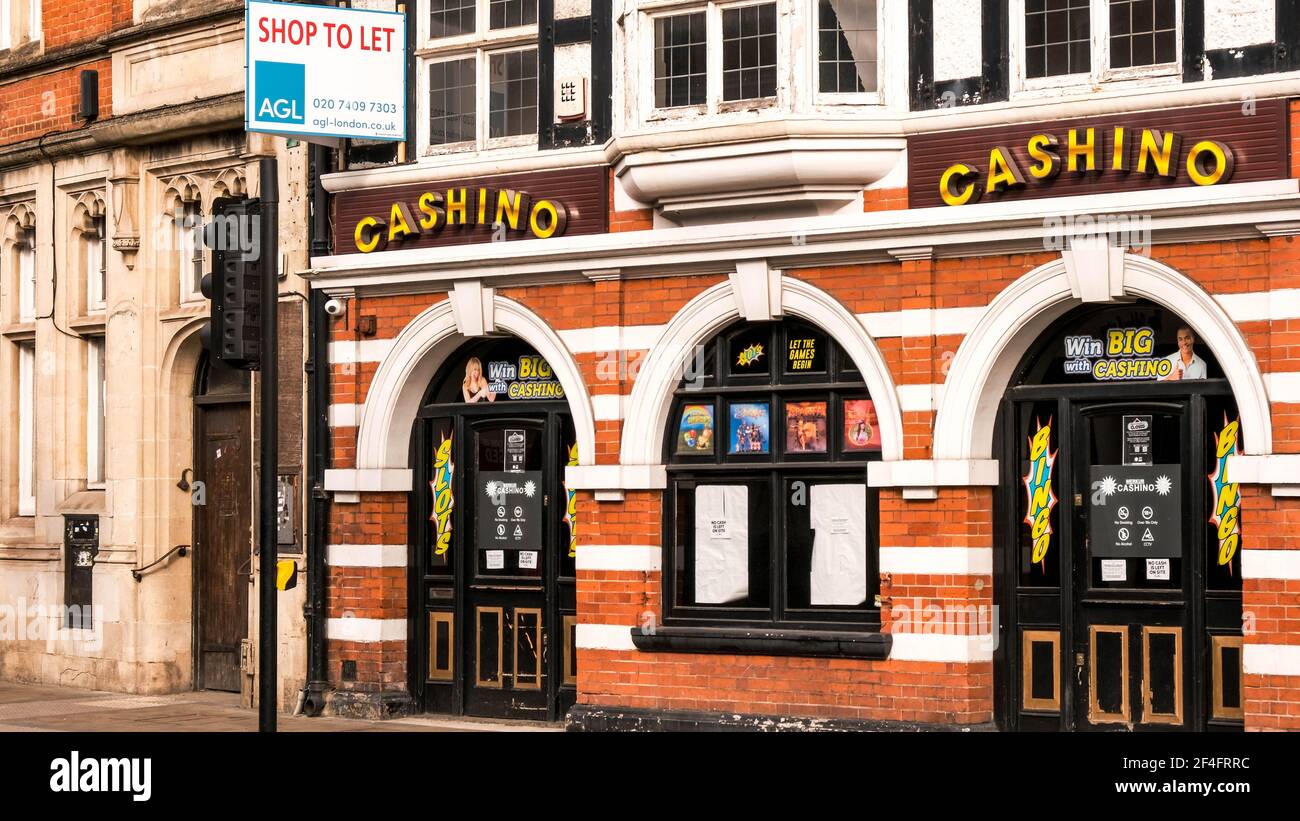 Epsom London UK, March21 2021, cashino Gambling Store Shop to Let Foto Stock
