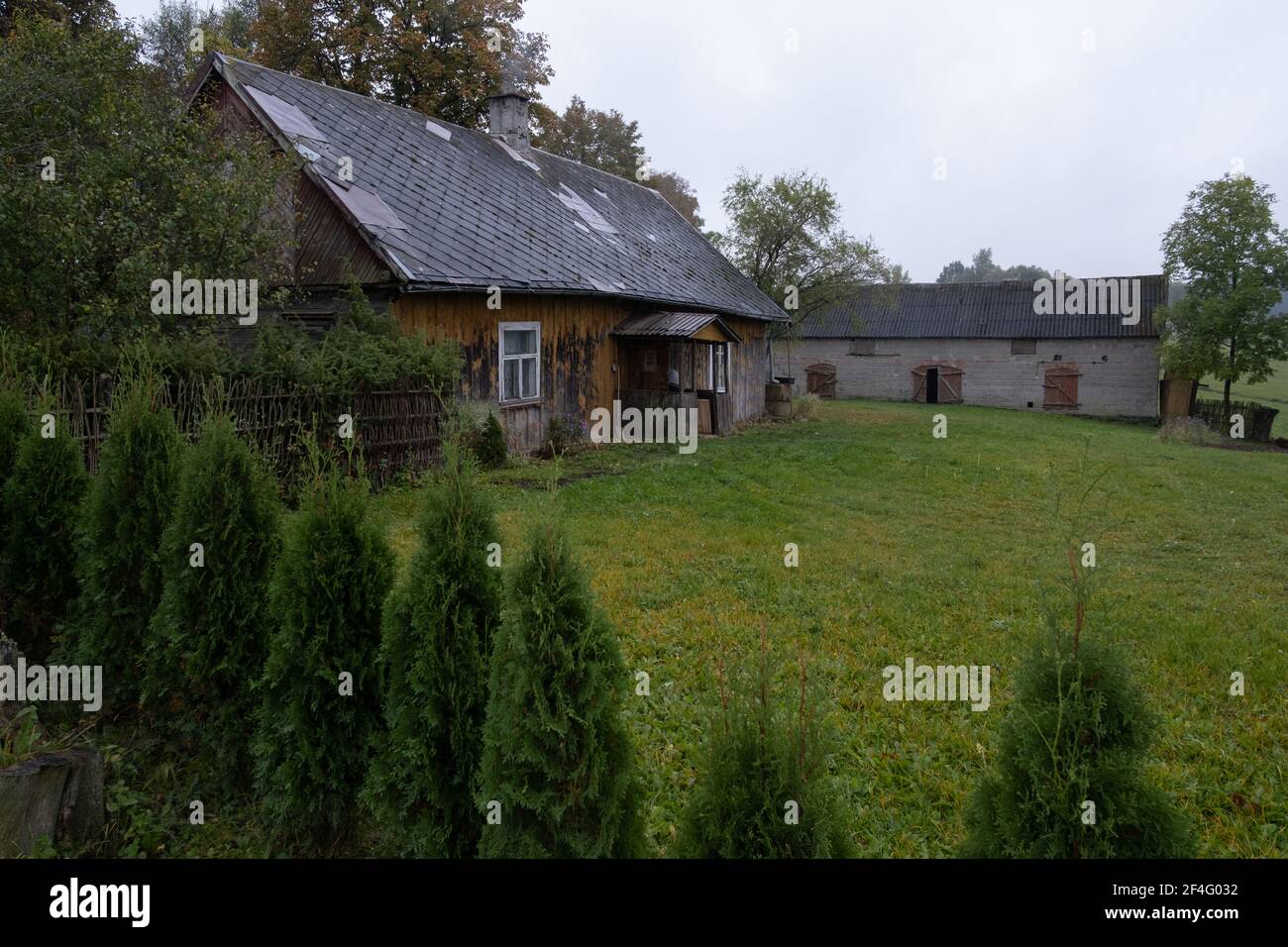 Polonia, Podlasie- 11 Ottobre 2020: Paesaggio Podlasie Foto Stock