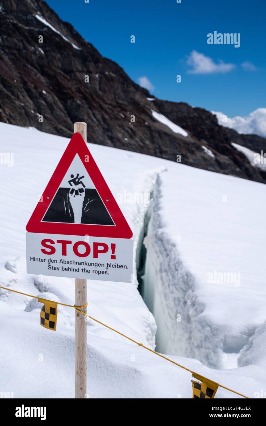 In cima alle Alpi - Jungfraujoch Svizzera Foto Stock