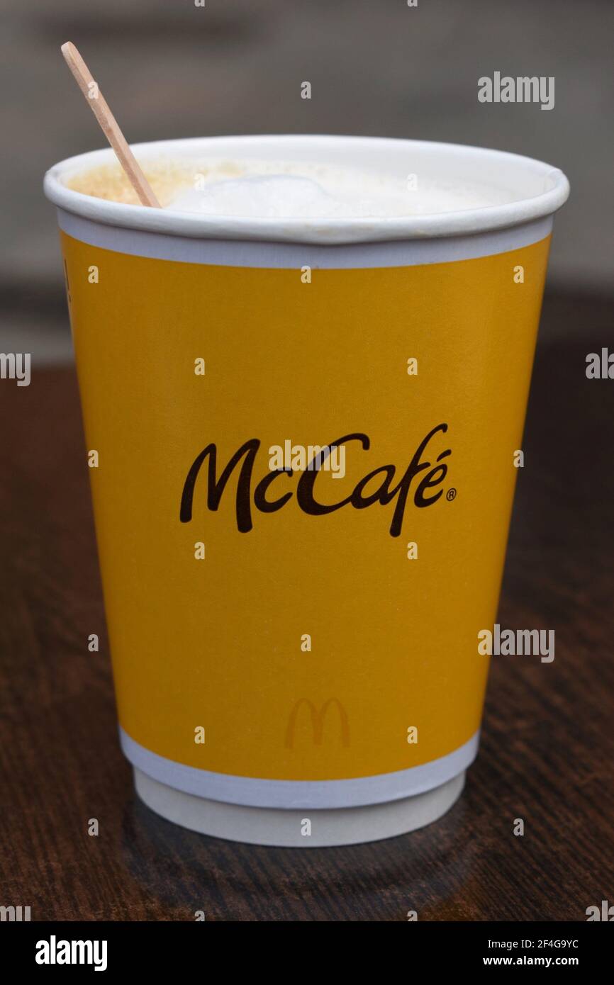McCafe in un McDonald's. Foto Stock