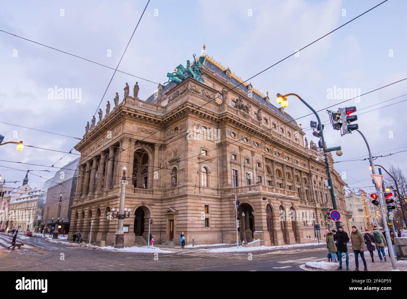 Narodni Divadlo, Teatro Nazionale, nove mesto, Praga, Repubblica Ceca Foto Stock