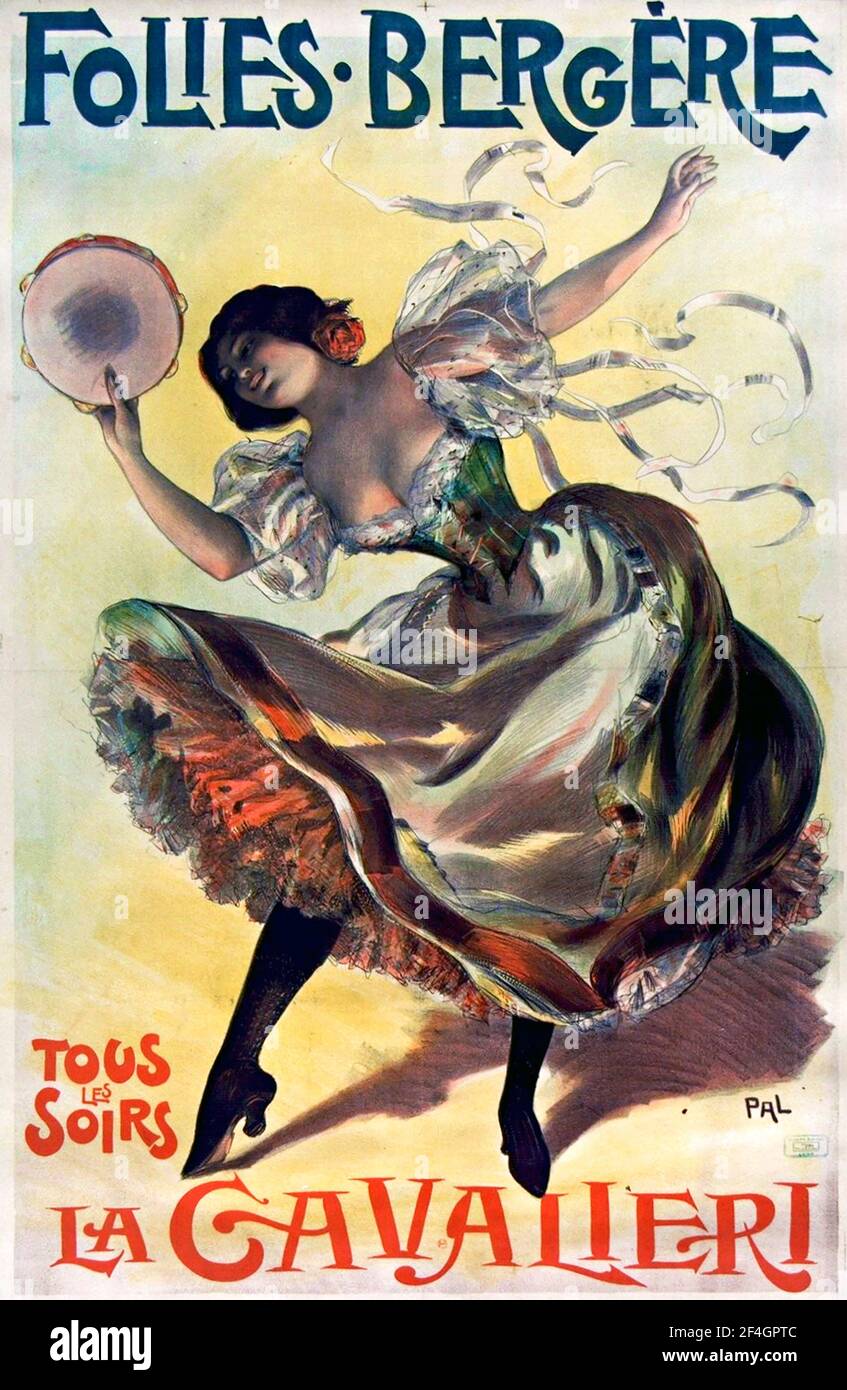 Poster di Folies Bergère, 1908 Foto Stock
