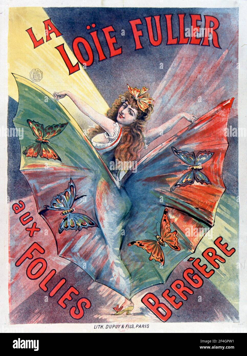 Poster di Folies Bergère, 1895 Foto Stock