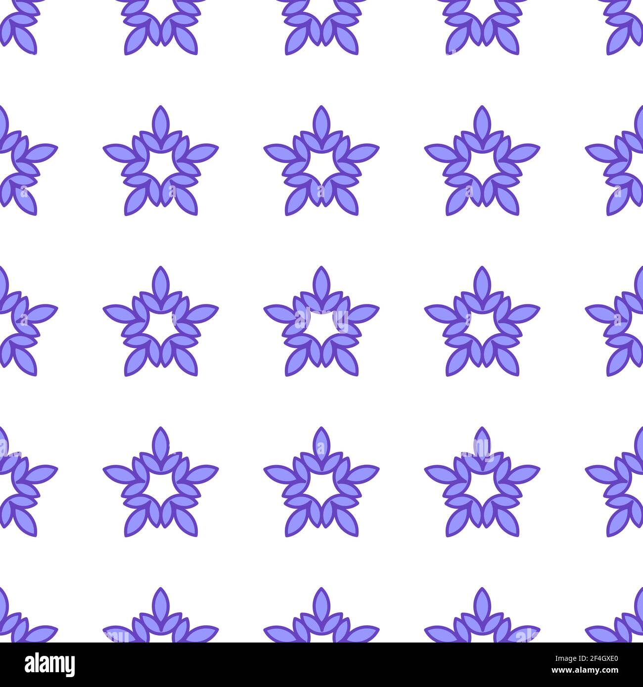 Stella geometrica o motivo floreale senza cuciture. L'ornamento può essere utilizzato per la carta da regalo, i riempimenti di motivi, lo sfondo della pagina web Illustrazione Vettoriale