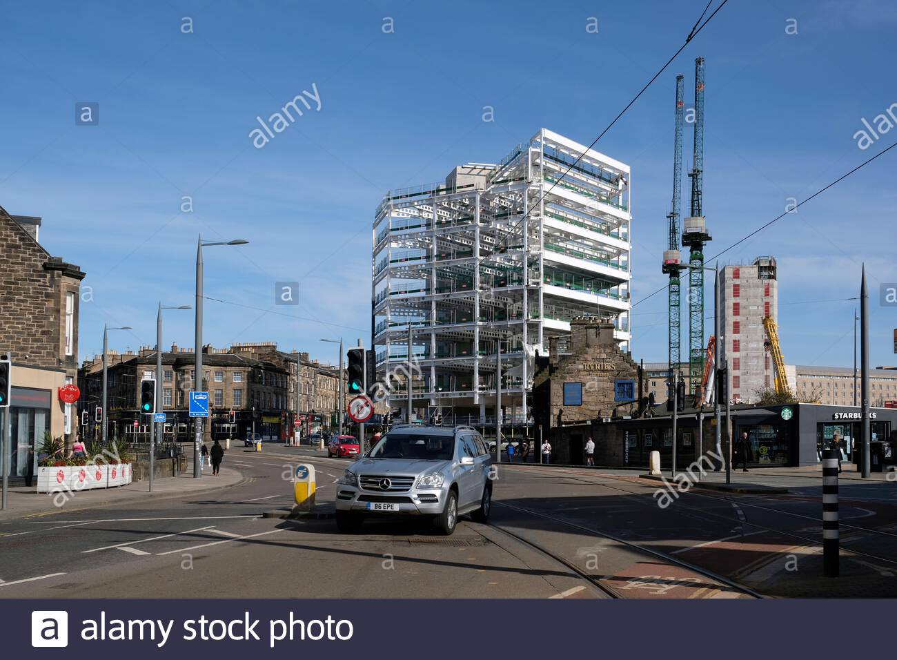 Haymarket Gap sito di riqualificazione, Edimburgo, Scozia Foto Stock