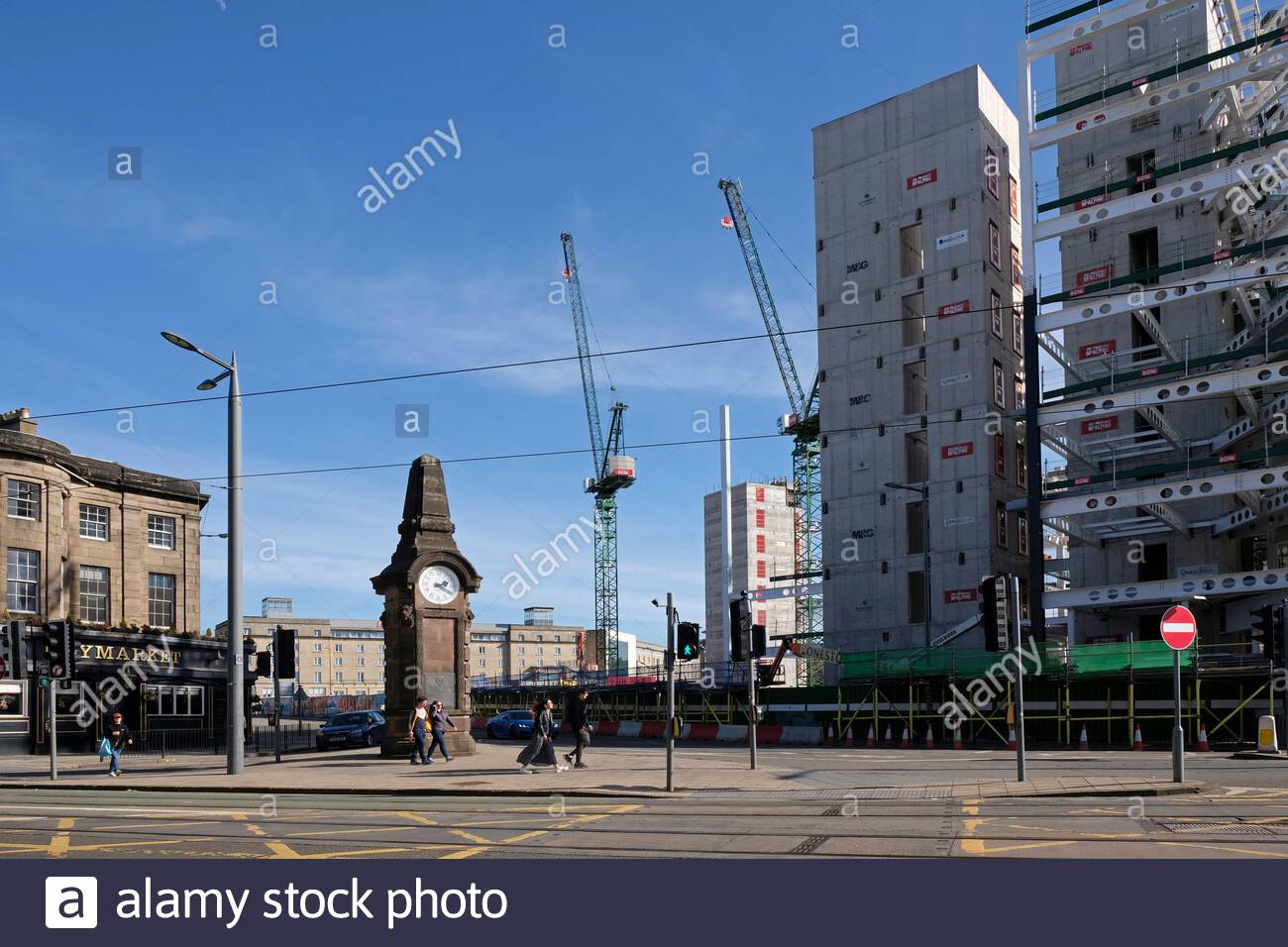 Haymarket Gap sito di riqualificazione, Edimburgo, Scozia Foto Stock