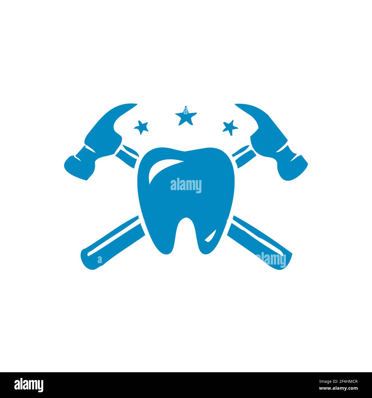 Disegno vettoriale del logo dentale. Illustrazione Vettoriale