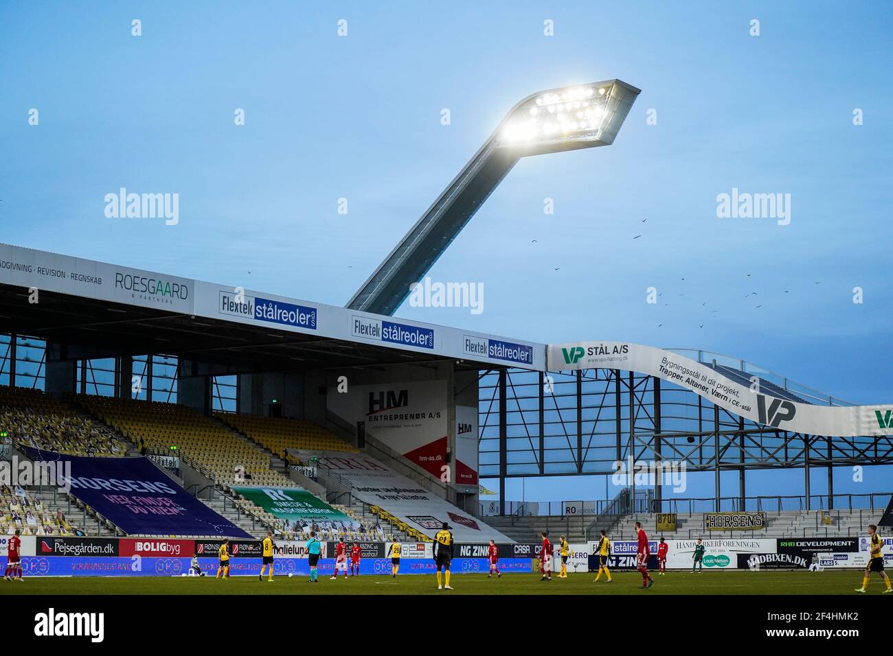 Horsens, Danimarca. 21 Mar 2021. Casa Arena vista durante la partita 3F Superliga tra AC Horsens e Lyngby Boldklub a Horsens. (Photo Credit: Gonzales Photo/Alamy Live News Foto Stock