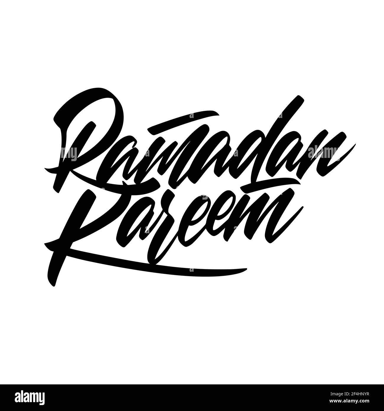 Calligrafia Ramadan Kareem. Clipart vettoriali. Design moderno Illustrazione Vettoriale