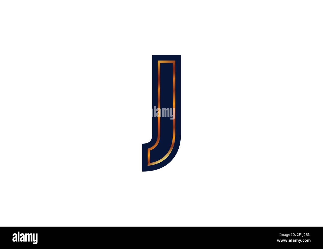 J Letter Logo Design. Vettore icona lettera creativa. Illustrazione Vettoriale