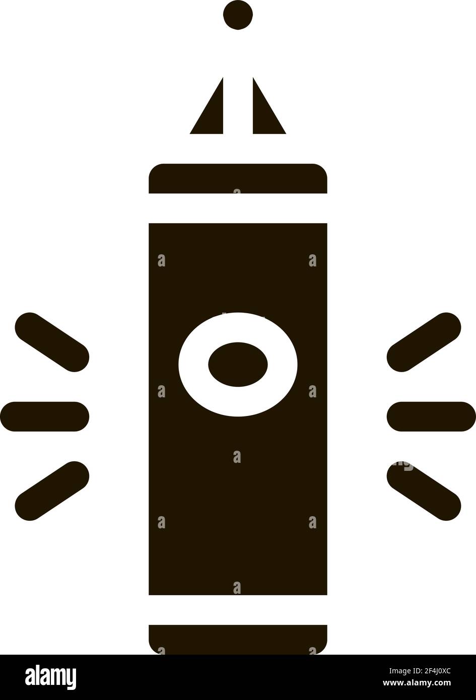 Icona sacchetto di punzonatura Figura del glyph vettoriale Illustrazione Vettoriale