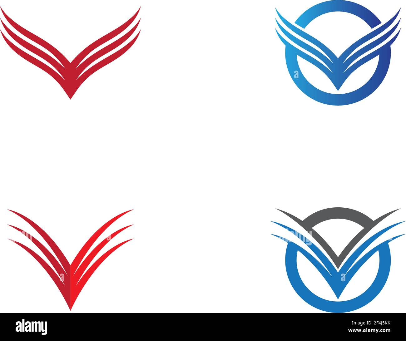 Illustrazione del simbolo del logo Wing Illustrazione Vettoriale