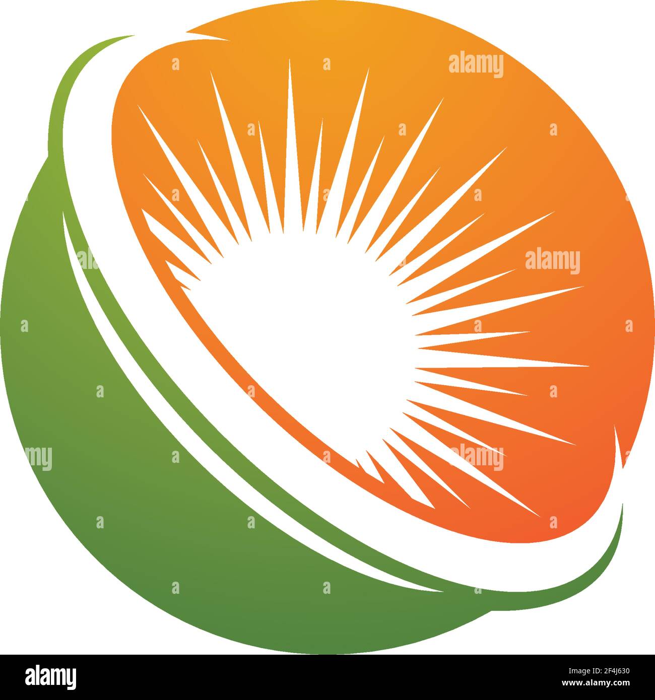 Icona vettore modello Logo Sun su orizzonte Illustrazione Vettoriale