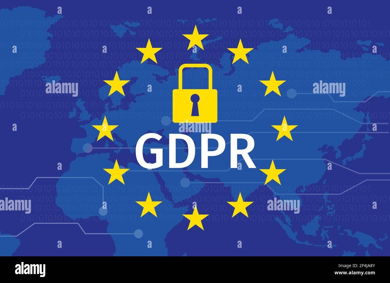 (GDPR) il regolamento generale sulla protezione dei dati dell'UE è il più importante modifica importante del concetto di regolamentazione della privacy dei dati Foto Stock