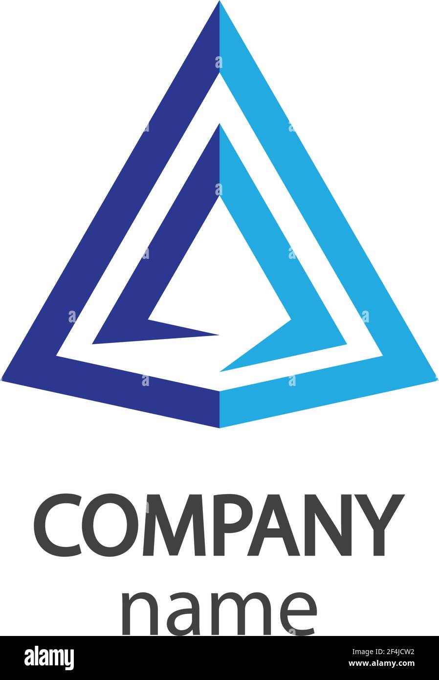 Disegno dell'icona vettoriale del logo piramidale Illustrazione Vettoriale