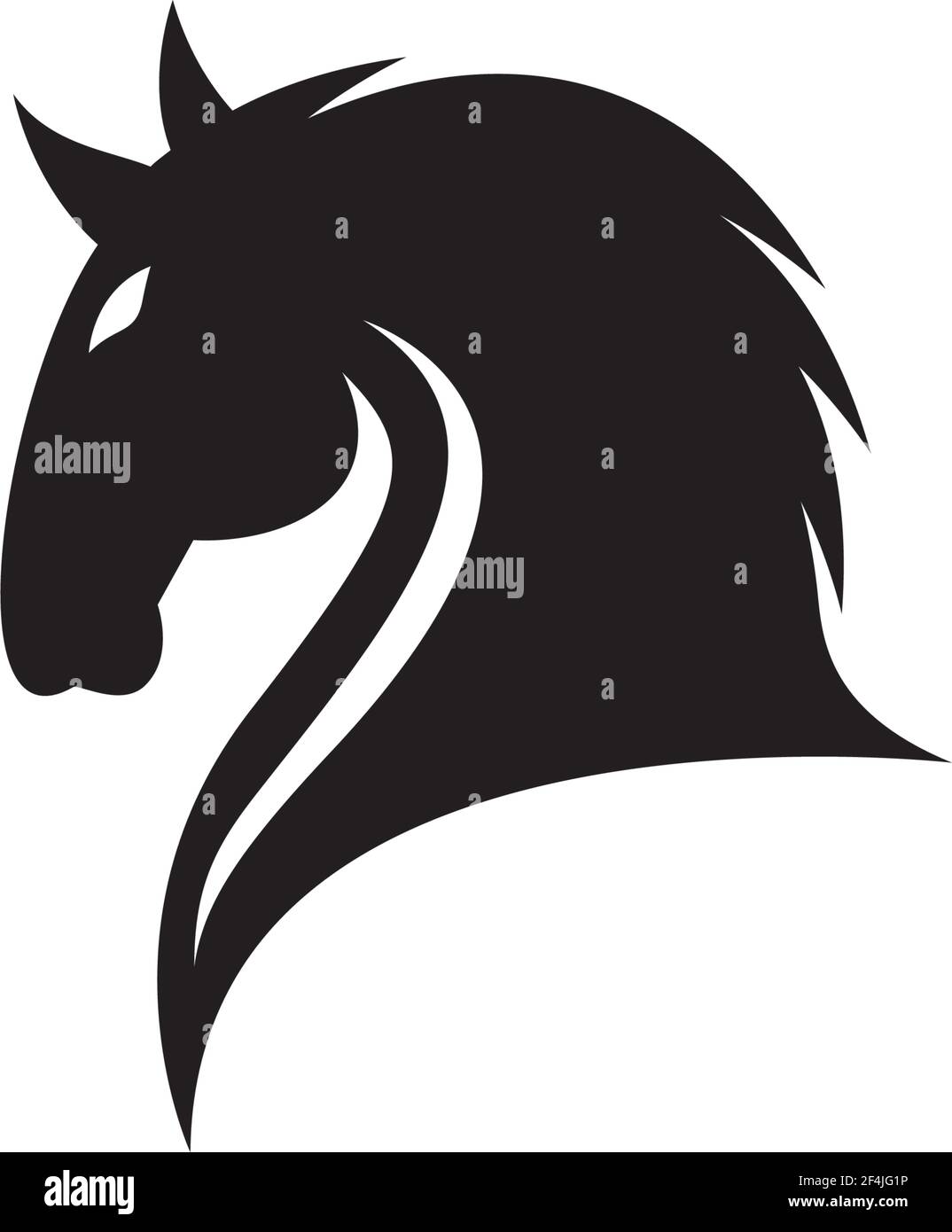 Logo Horse creativo icona vettoriale disegno di illustrazione Illustrazione Vettoriale