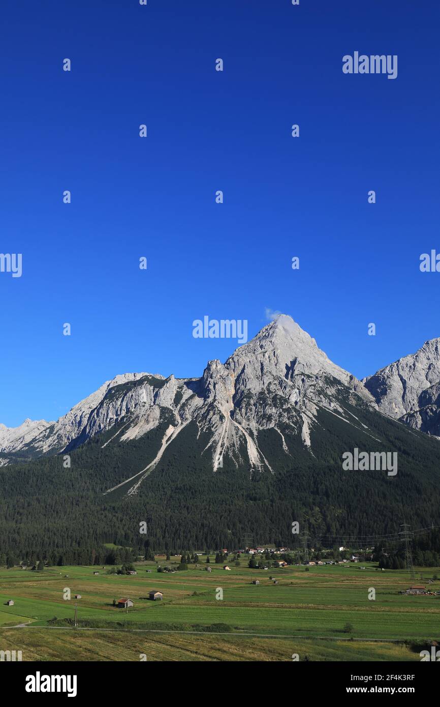 Sonnenspitze montagna delle Alpi Tirolesi di Austria Foto Stock