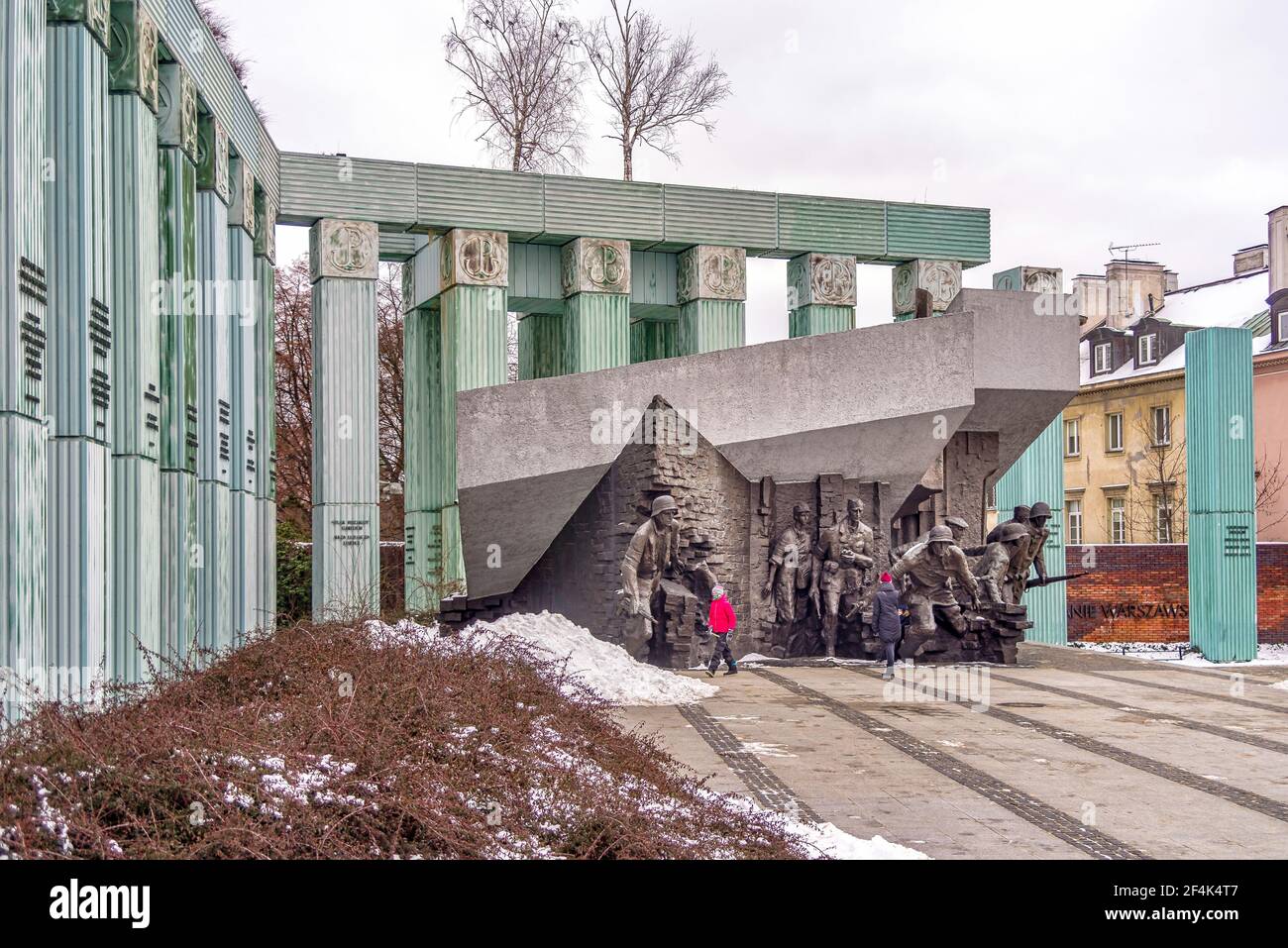 Vista generale del Monumento all'insurrezione di Varsavia. Foto Stock