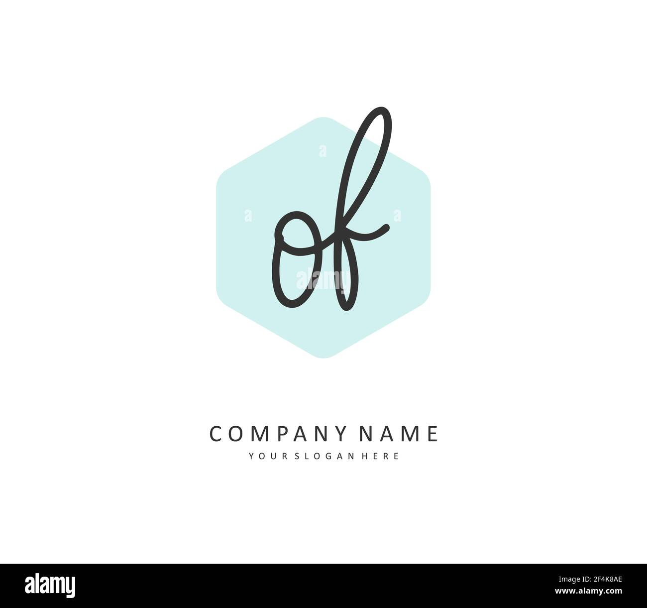 DELLA scrittura iniziale della lettera e del logo della firma. Un logo iniziale di calligrafia concettuale con elemento modello. Illustrazione Vettoriale