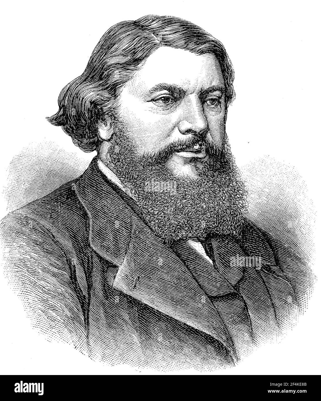 Jean Desire Gustave Courbet, 10 giugno 1819 - 31 dicembre 1877, è stato un pittore francese di realismo / Jean Desire Gustave Courbet, 10. Giugno 1819 - 31. Dezember 1877, war ein Französischer Maler des Realismus, Historisch, storico, digitale riproduzione migliorata di un originale del 19 ° secolo / digitale Reproduktion einer Originalvorlage aus dem 19. Jahrhundert Foto Stock