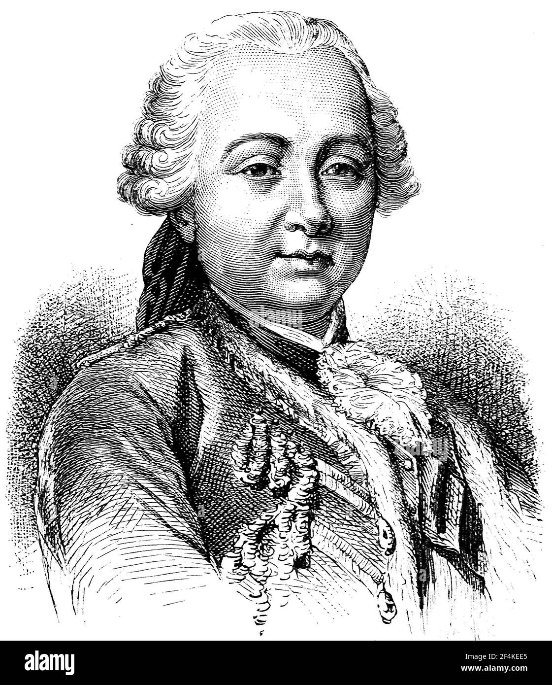 Etienne-Francois de Choiseul, 28 giugno 1719 - 8 maggio 1785, fu Marchese de Removille, Seigneur de Chanteloup, Marchese de Stainville (dal 1770), Duc de Choiseul-Stainville e coppia di Francia (dal 1758), e Duca di Choiseul, Duca di Amboise, coppia di Francia (dal 1764), E uno statista francese di spicco durante l'Ancien Régime / Etienne-Francois de Choiseul, 28. Giugno 1719 - 8. 1785, War Marquis de Removille, Seigneur de Chanteloup, Marquis de Stainville (seit 1770), Duc de Choiseul-Stainville und Pair von Frankreich (seit 1758) sowie Herzog von Choiseul, Herzog von Amboise, Pair von Fran Foto Stock