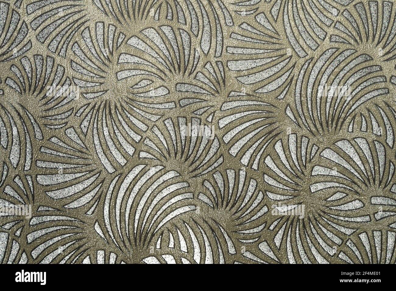 Motivo senza cuciture con nastro in pizzo ornamentale con fascia floreale Abstract Foto Stock
