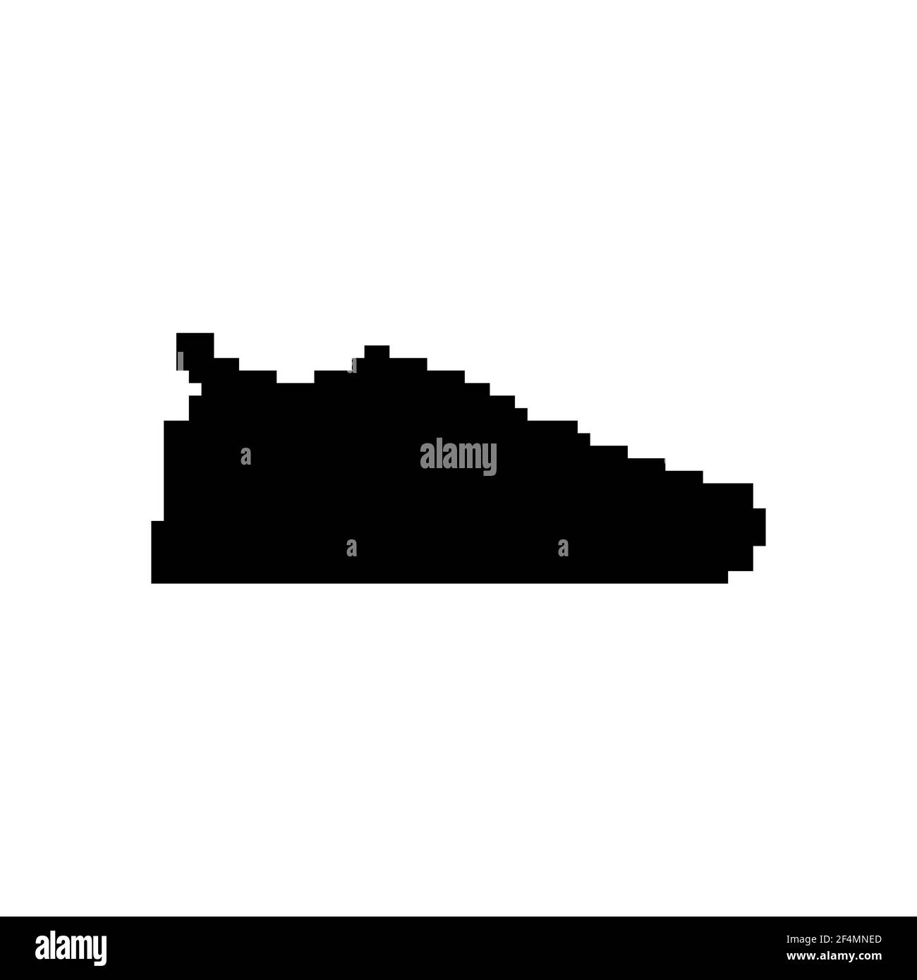 Belle sneaker nere pixelated. Illustrazione vettoriale. Illustrazione Vettoriale