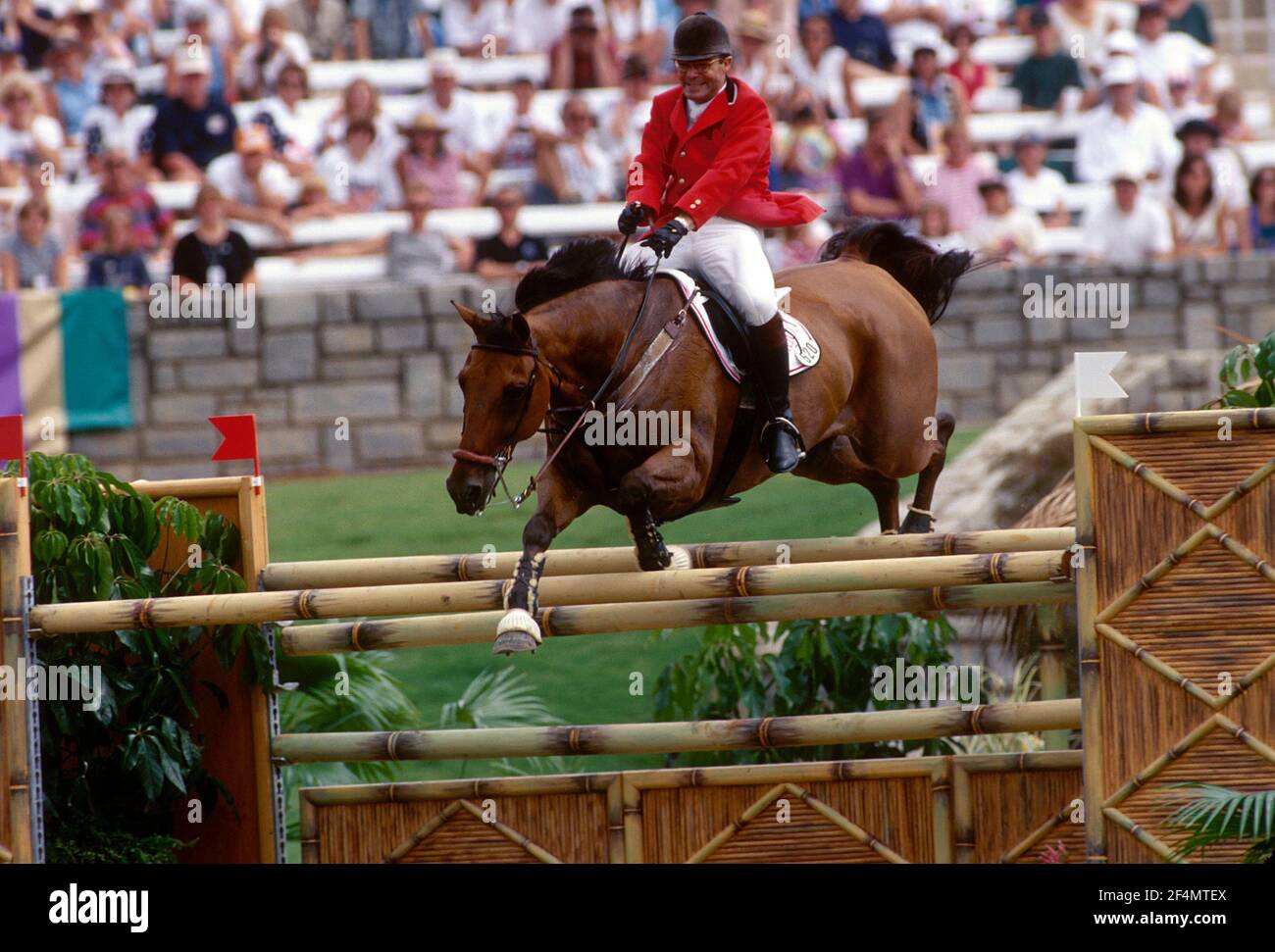 I Giochi olimpici di Atlanta, agosto 1996, Antonio Chedraui (MEX) Elastique di  equitazione Foto stock - Alamy