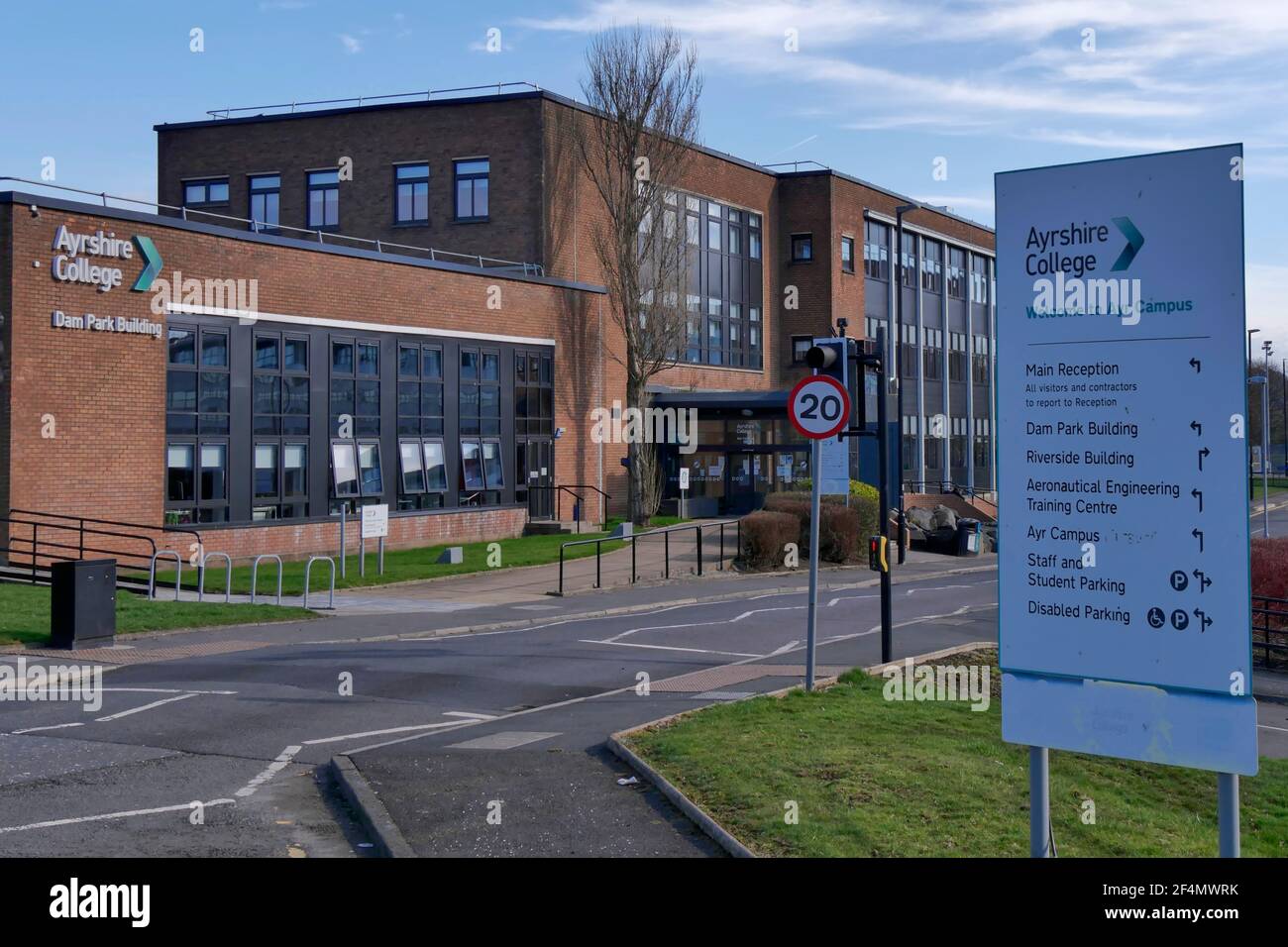 Ayrshire College, Ayr Campus, Dam Park, Ayr, Ayrshire, Scozia, Regno Unito Foto Stock